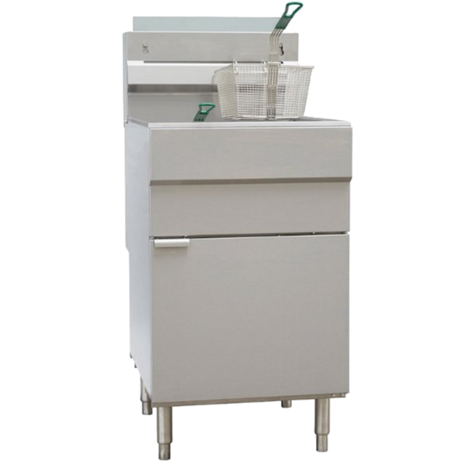 Steelmore Stainless Steel Freestanding 5 Burner Natural Gas Single Tank Fryer With Twin Baskets - 37 Ltr