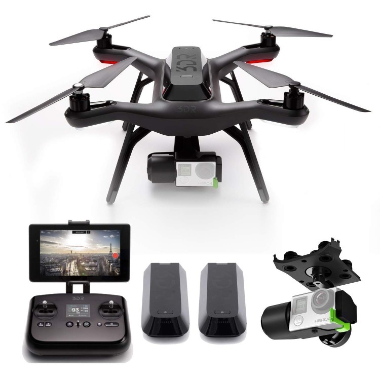 3DR Solo GoPro Camera Drone + 3-Axis Gimbal & Extra Battery