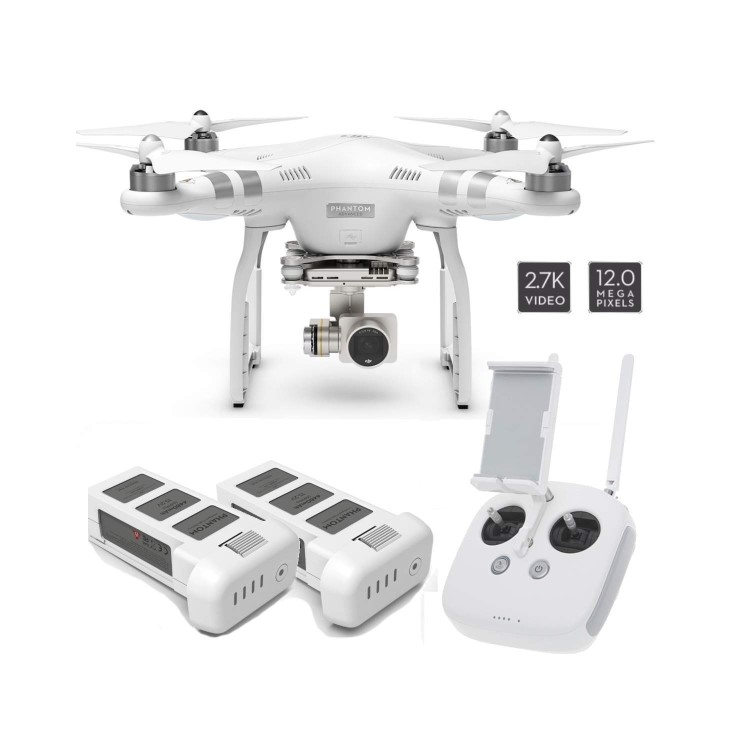 DJI Phantom 3 Advanced 2.7K Camera Drone + Extra Battery