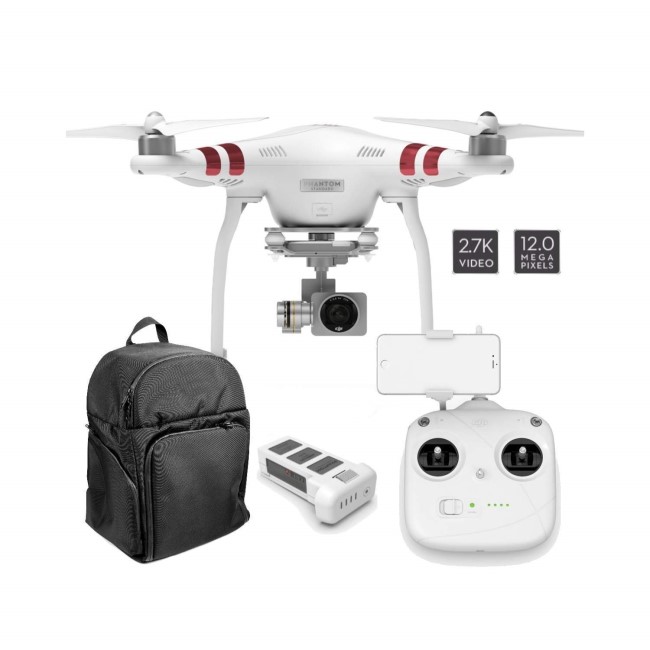 DJI Phantom 3 Standard 2.7K Camera Drone + Free Softshell Backpack