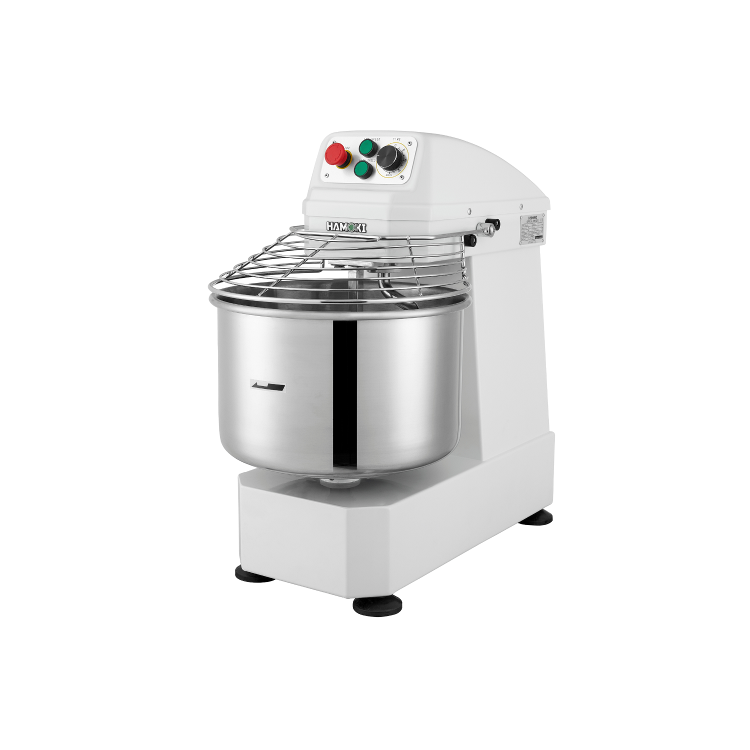 Hamoki Silver Commercial Twin Speed Spiral Dough Mixer 50 Ltr 35 Kg 13A Plug-In Hm-50A