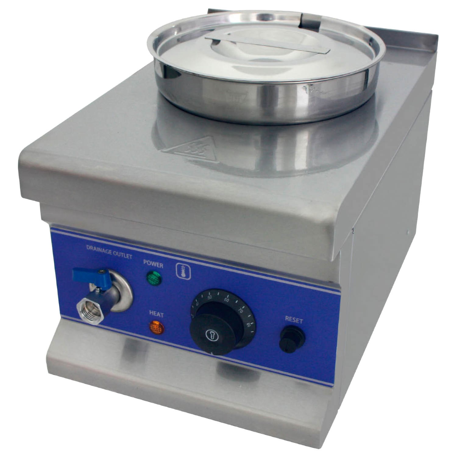 Hamoki Commercial Single Round Pot Bain Marie 4 Ltr 13A Plug-In Bm-4 291001 - Image 2