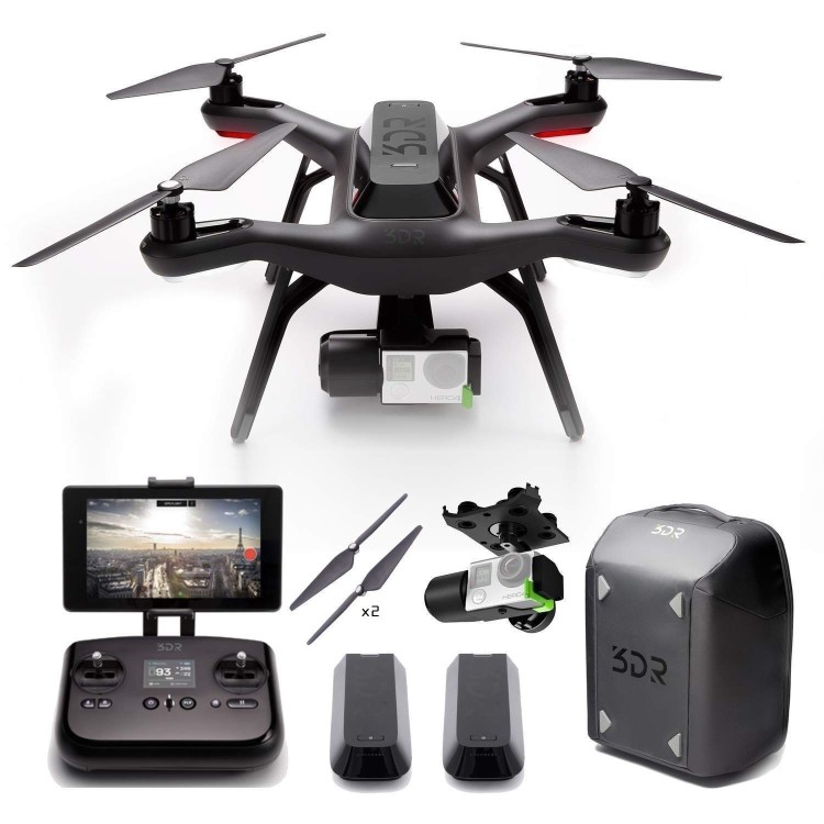 3DR Solo + Gimbal Extra Battery Spare Props & Softshell Backpack