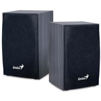 Genius SP-HF160 4 Watt USB 2.0 Wooden Speakers Black
