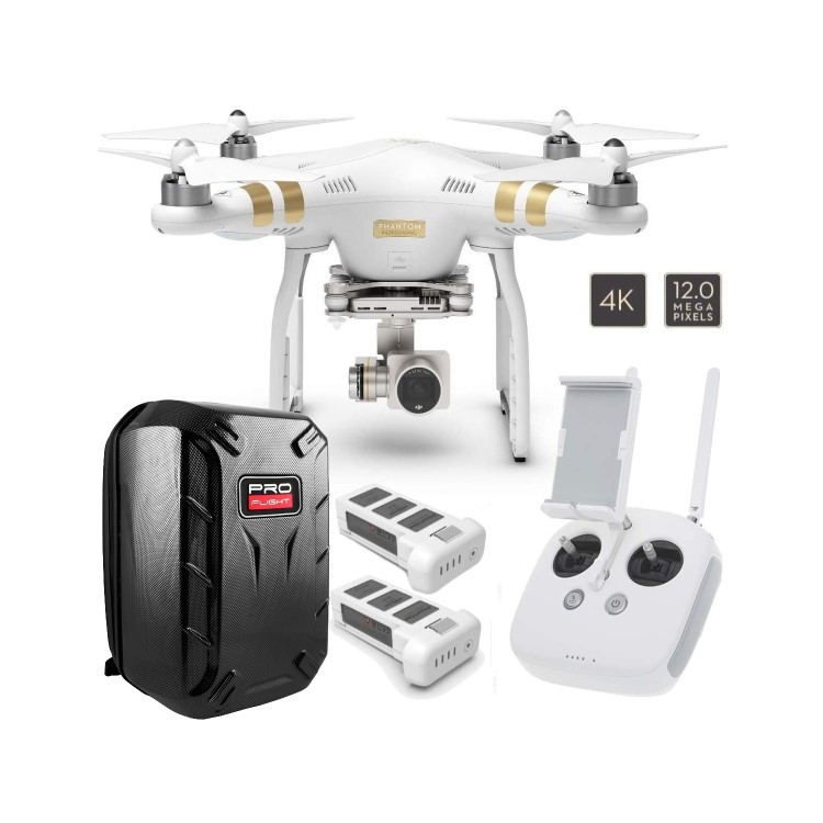 DJI Phantom 3 - Professional Edition + Extra Battery & Hardshell Backpack