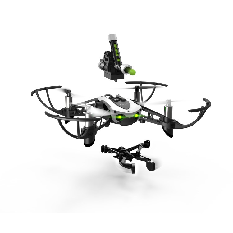 Parrot Mambo Mini Drone With Grabber & Cannon