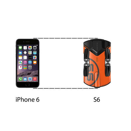 Wingsland S6 4K Foldable Pocket Sized Camera Drone - Orange - With Free Battery 