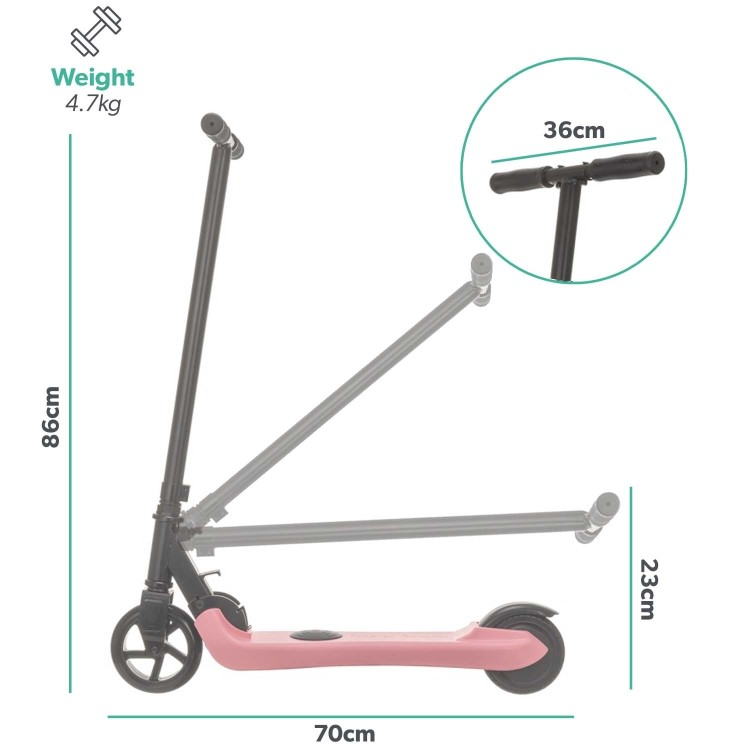 ElectriQ Active Kids Electric Scooter - Pink