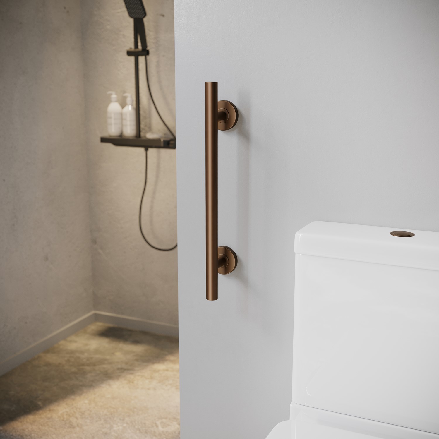 Arissa Bathroom Grab Rail 450 X 77Mm DRY-YZFS-01-450-BR - Image 3