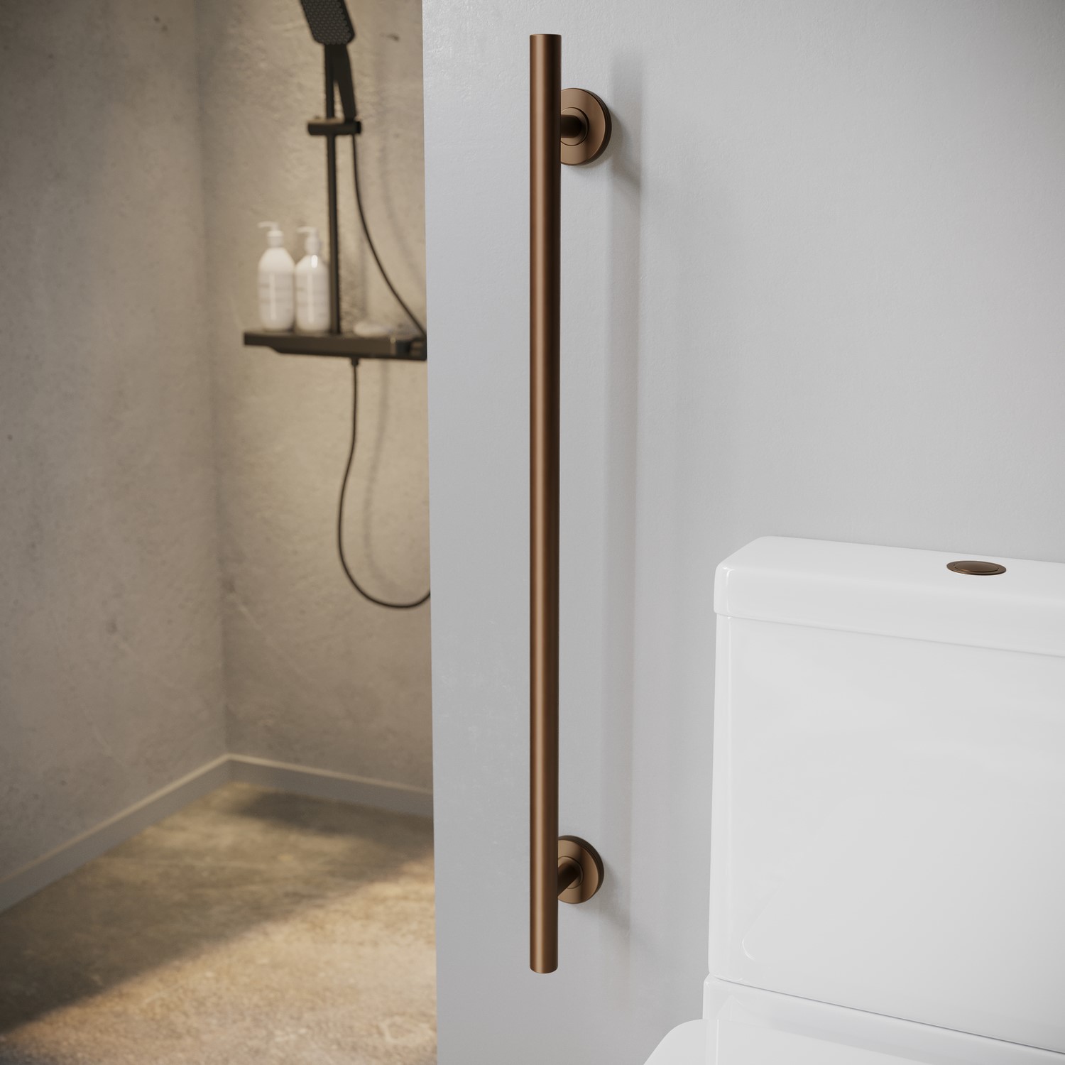 Arissa Bronze Bathroom Grab Rail 700 X 77Mm - Image 3