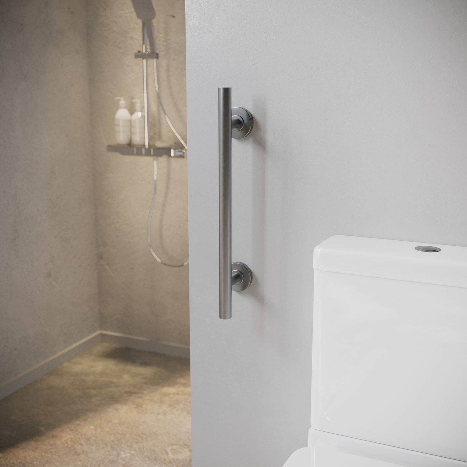 Arissa Gunmetal Bathroom Grab Rail 350 X 77Mm DRY-YZFS-01-350-GM - Image 3
