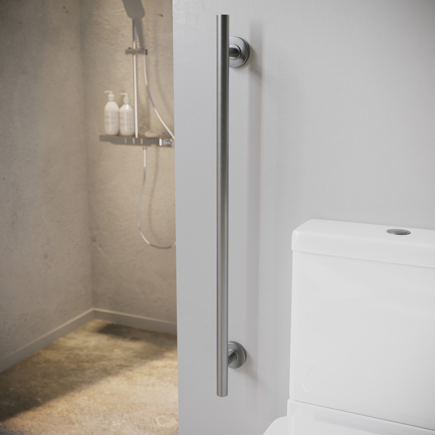 Arissa Gunmetal Bathroom Grab Rail 700 X 77Mm DRY-YZFS-01-700-GM - Image 3