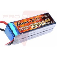 Gens Ace 1550mAh 4S 14.8V 25C LiPo Battery Pack