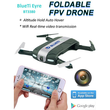 electriQ Foldable Drone - Black
