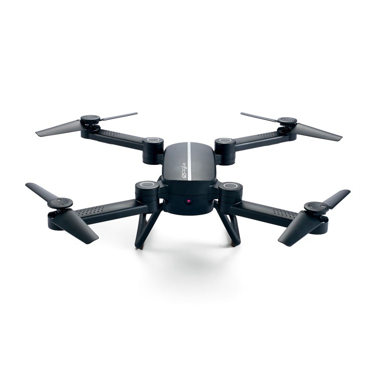 Toy Foldable Mini Drone Wifi 720P with One Key Return and altitude Hold in Black