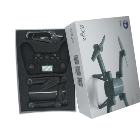 Toy Foldable Mini Drone Wifi 720P with One Key Return and altitude Hold in Black