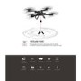 Toy Foldable Mini Drone Wifi 720P with One Key Return and altitude Hold in Black