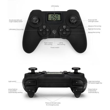 Toy Foldable Mini Drone Wifi 720P with One Key Return and altitude Hold in Black