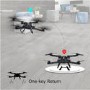 Toy Foldable Mini Drone Wifi 720P with One Key Return and altitude Hold in Black