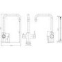 Brushed Bronze 3 in 1 Instant Boiling Hot Kitchen Mixer Square Tap with 3L Boiler - Pronto Vesta