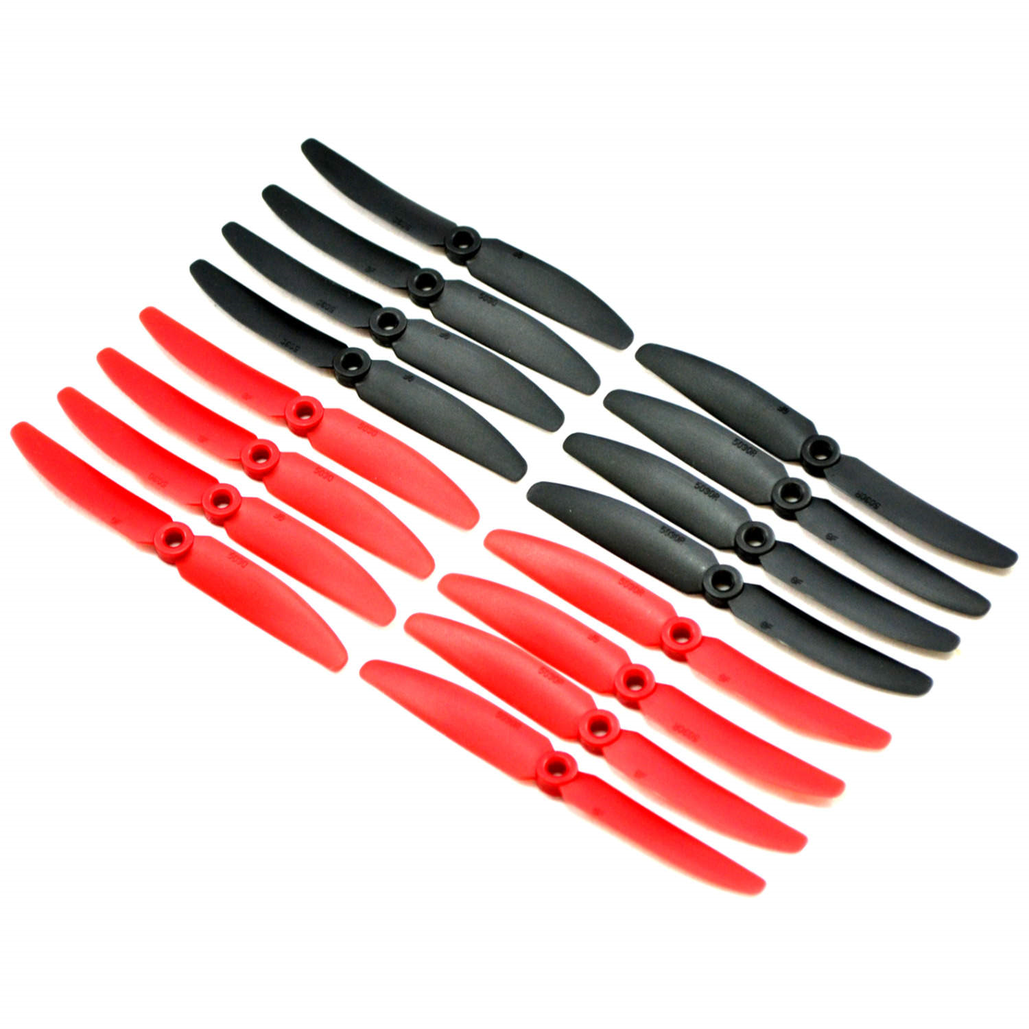GemFan 5030 5x3 CW & CCW Propeller Pack Of 16 In Black & Red | Drones GemFan 5030 5x3 CW & CCW Propeller Pack Of 16 In Black & Red | Drones