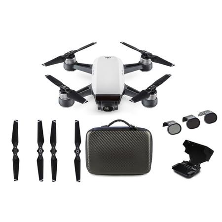 DJI Spark Alpine White + Free Case - Extra Battery - Propellers - Controller Shade & Polar Pro Filters