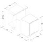 Candy CFU130EK 97 Litre Integrated Under Counter Freezer Fast Freeze 60cm Wide - White