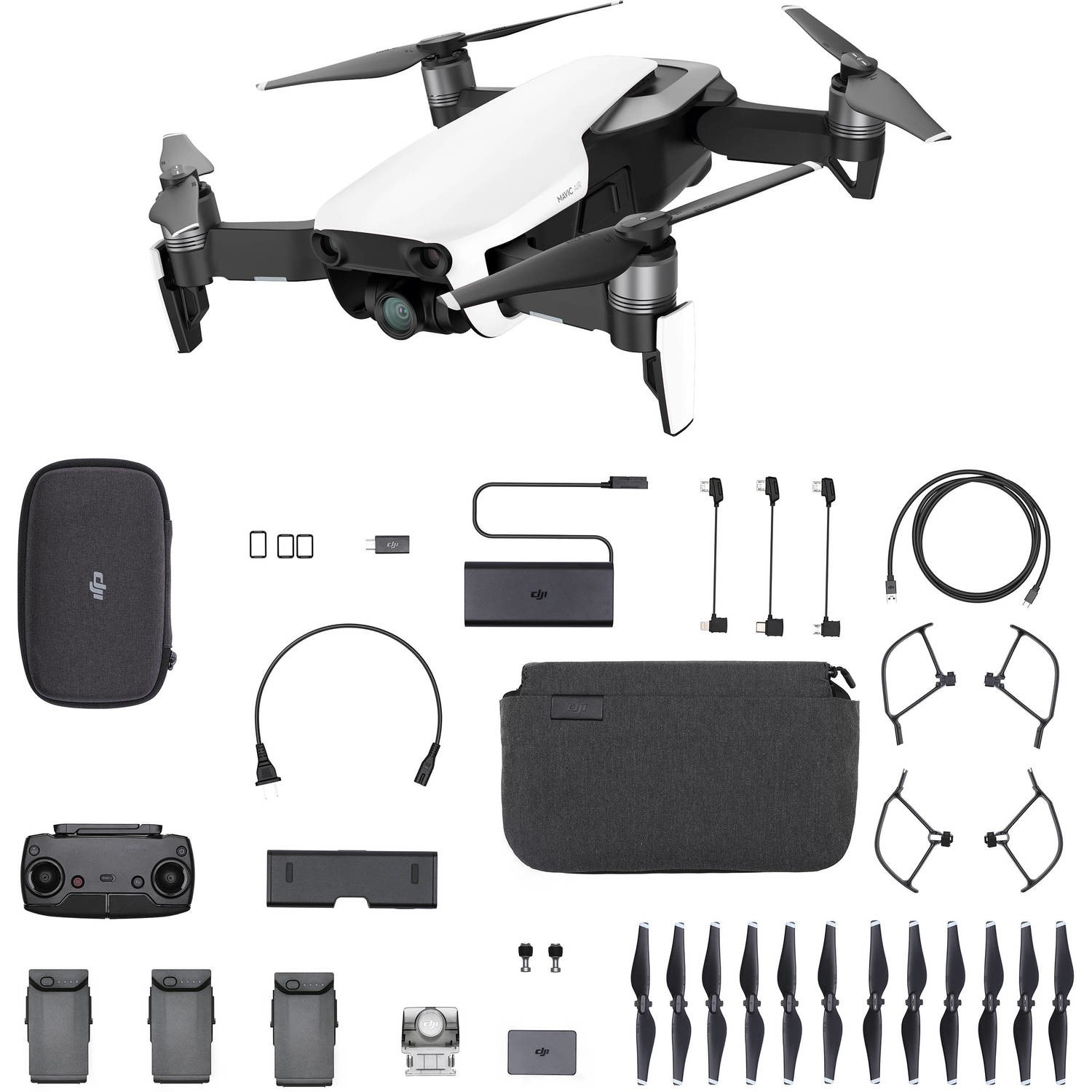 DJI Mavic Air 4K Drone with Fly More Combo - Arctic White