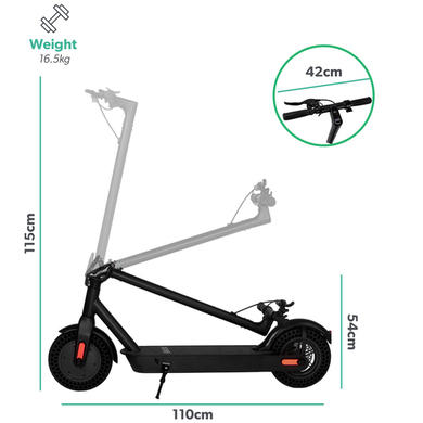 electriQ Active Pro Electric Scooter - Black