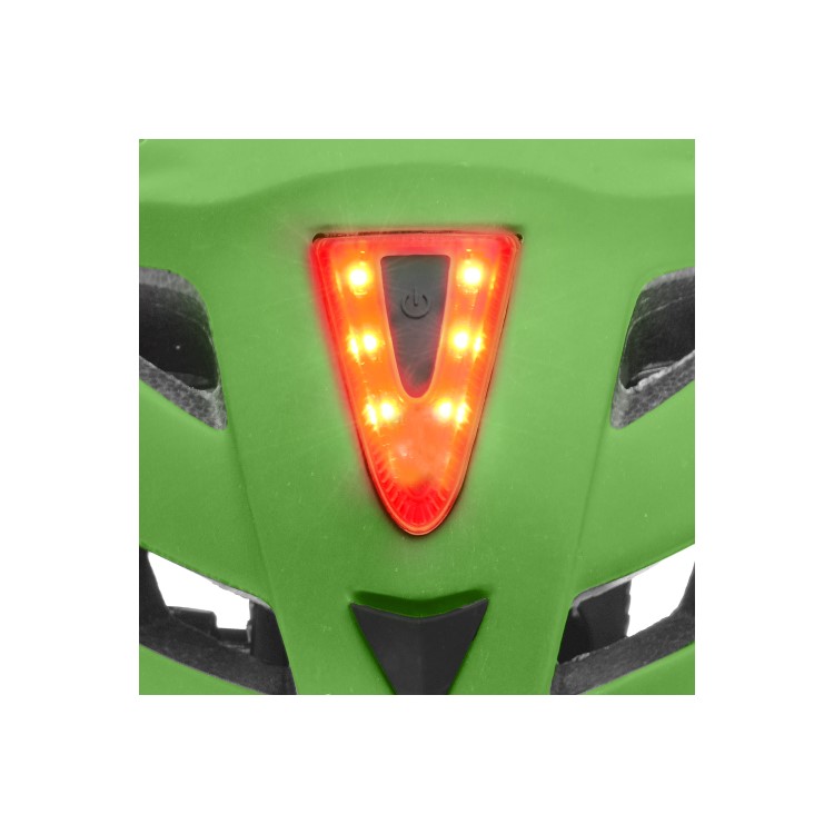 Oxford Metro V Helmet with Rear Light in Fluo Green - L/XL 58-61cm