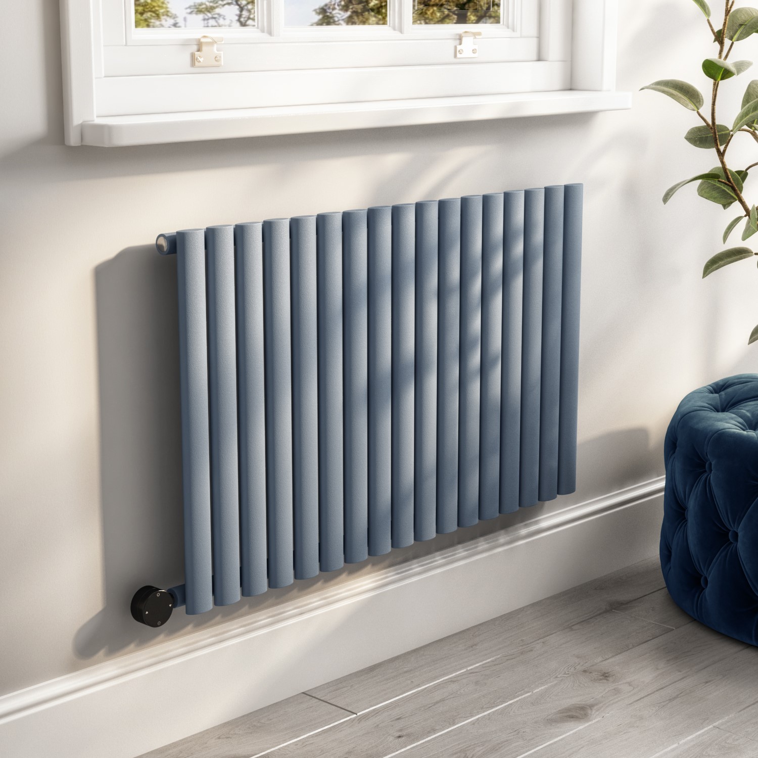 Electriq Light Horizontal Smart Electric Radiator With Wi-Fi Thermostat 1200W H600xw1003mm Bathroom Safe HS17-600-1.2LGW - Image 3