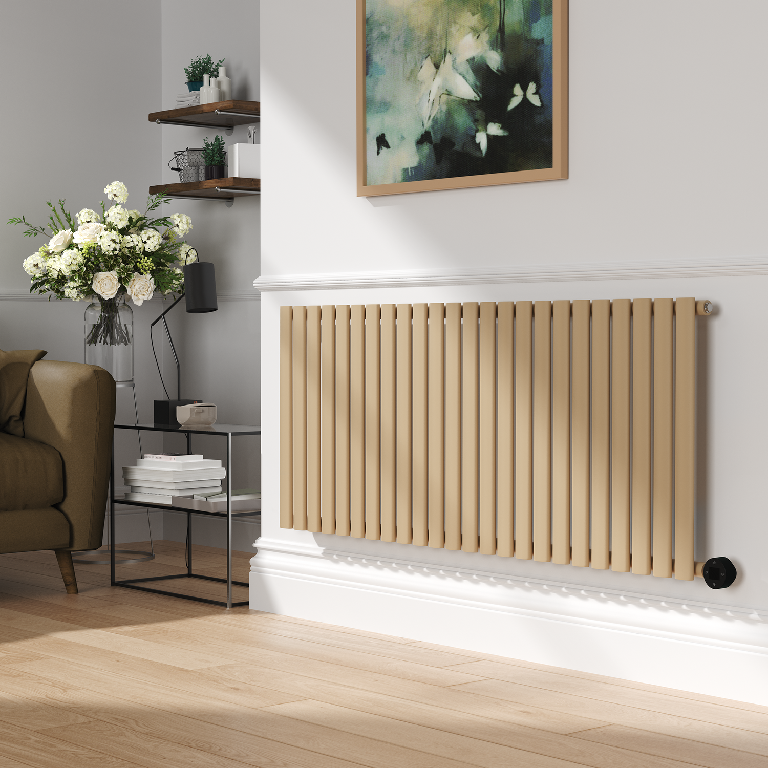 Electriq Elk Horizontal Smart Electric Radiator With Wi-Fi Thermostat 2Kw H600xw1410 Bathroom Safe HS24-600-2EBW - Image 2