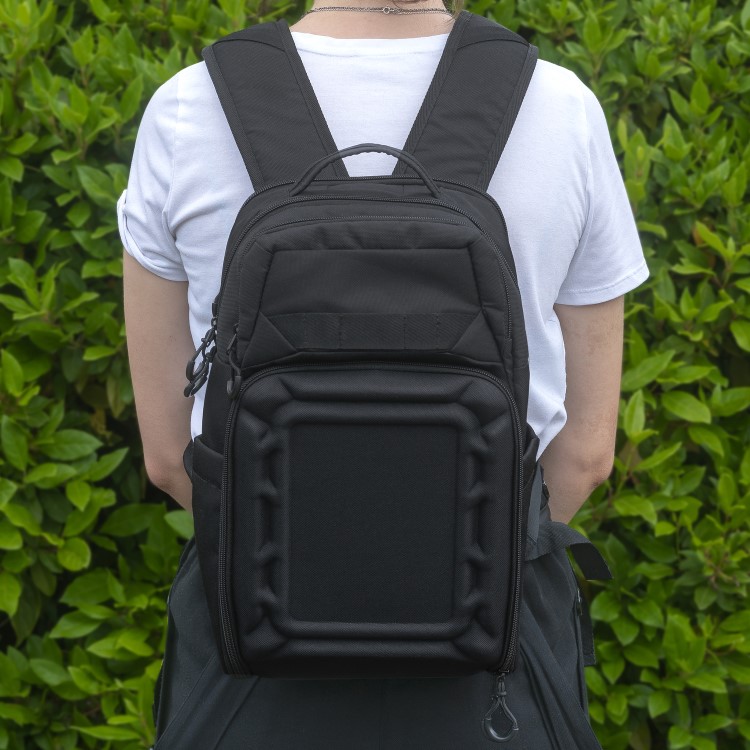 Drone Backpack with Front Hardshell - Black