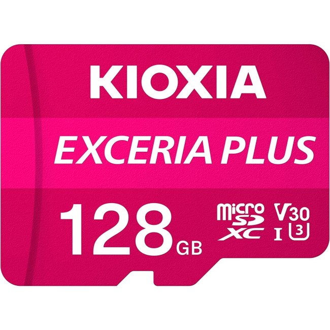 Kioxia 128GB Exceria Plus U3 V30 MicroSD Card