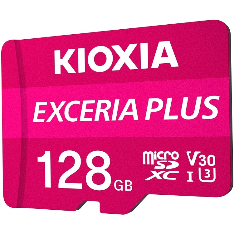 Kioxia 128GB Exceria Plus U3 V30 MicroSD Card