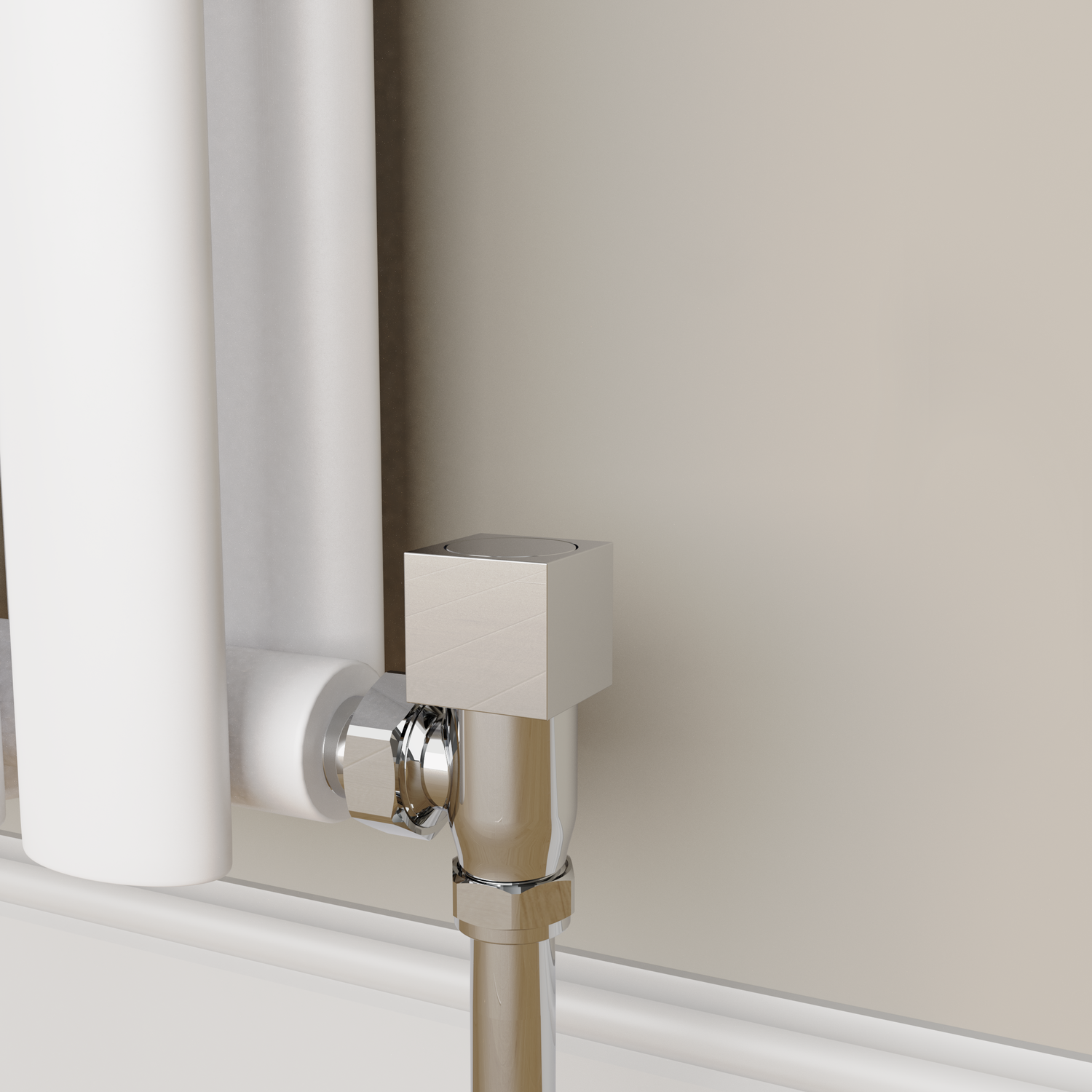 Elego Modern Manual Angled Radiator Valves (Pair) MAN-AG-2CH - Image 3