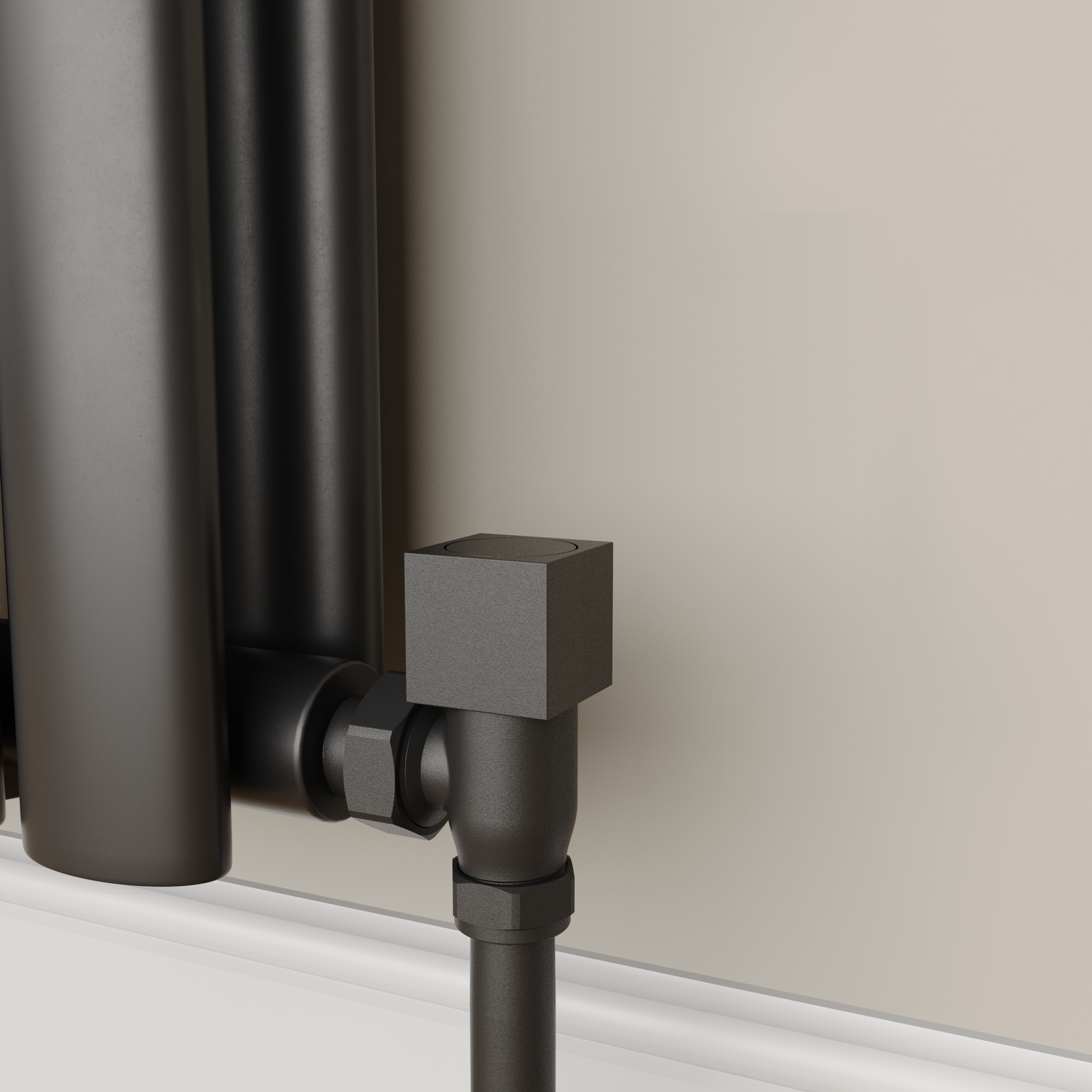 Elego Modern Manual Angled Radiator Valves (Pair) MAN-AG-2MB - Image 3