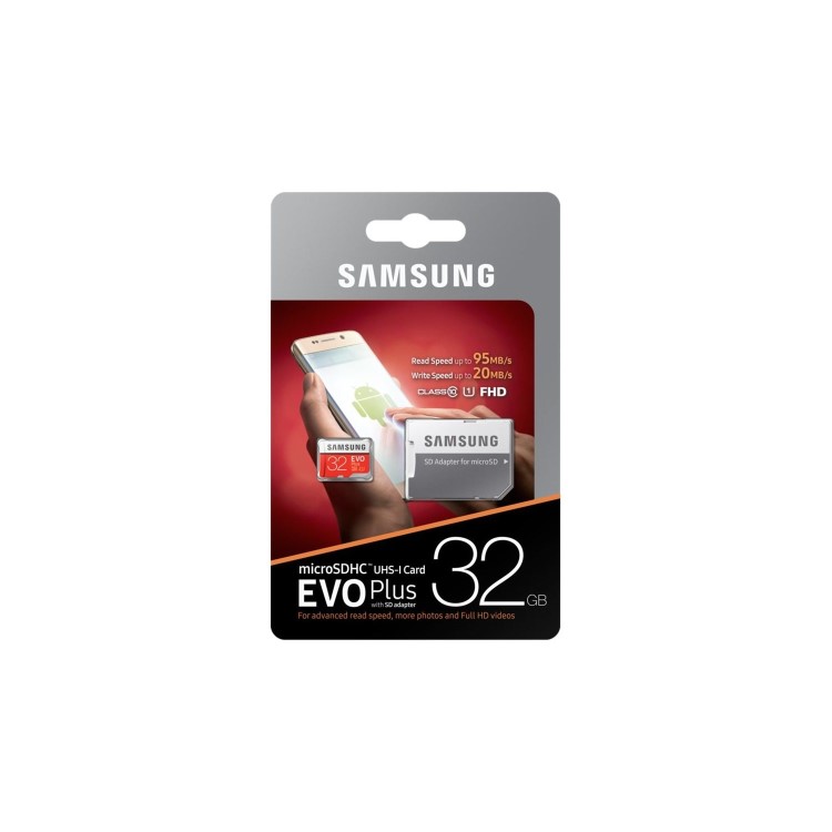 Samsung EVO Plus 32GB UHS-1 Micro SD Card Memory Card + SD Adapter