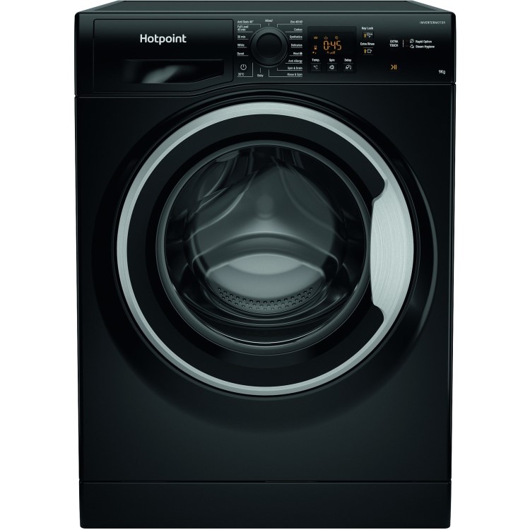 Refurbished Hotpoint NSWM963CBSUKN Freestanding 9KG 1600 SpinWashing Machine