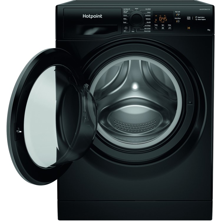 Refurbished Hotpoint NSWM963CBSUKN Freestanding 9KG 1600 SpinWashing Machine