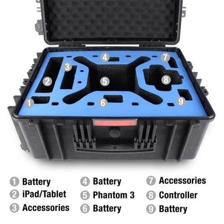 Proflight Hard Waterproof Case With Wheels Handle PFHCP3