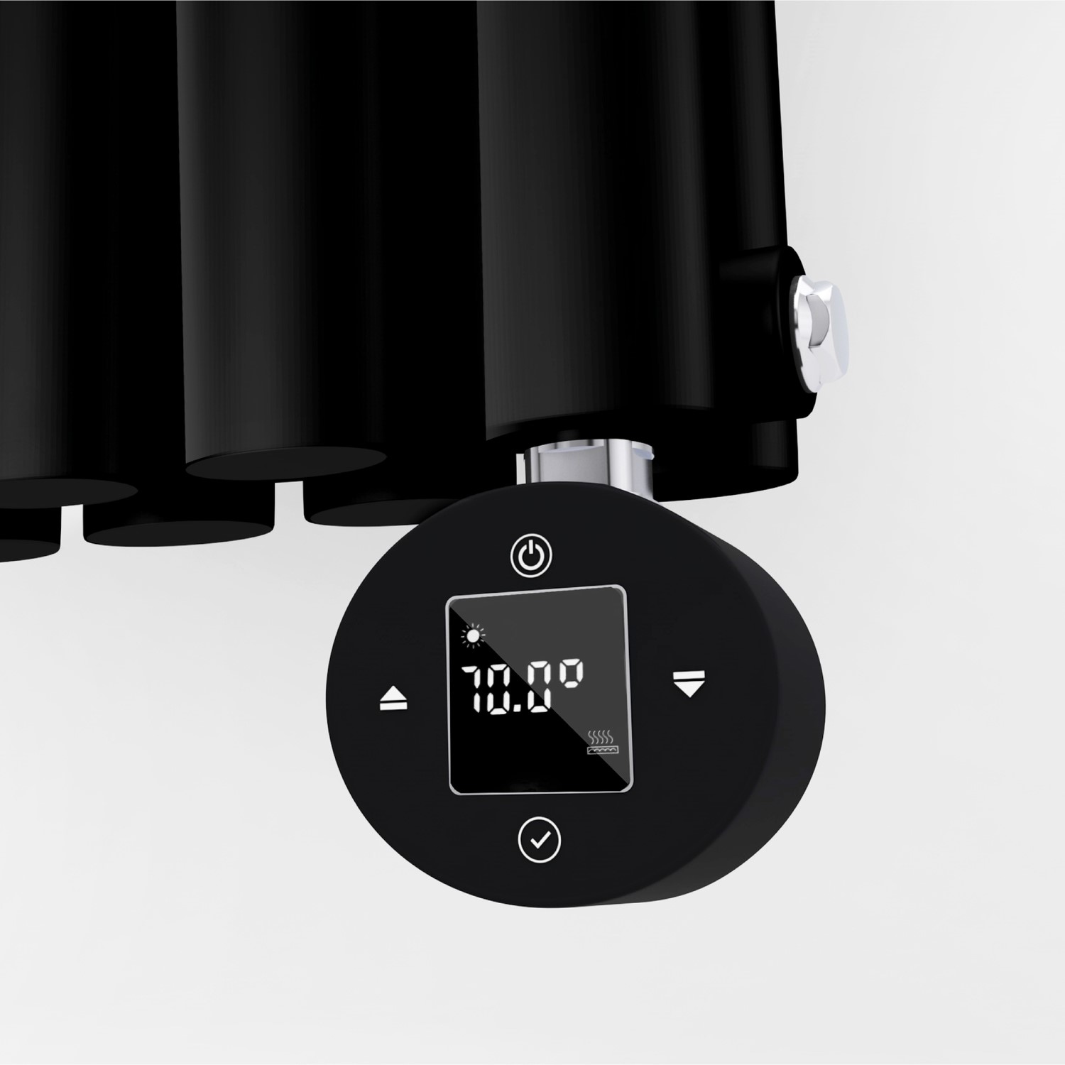 Electriq Black 1000W Thermostatic Wi-Fi Heating Element For Electric Radiators Dual-Fuel Or Towel Rail - Plug-In And Har