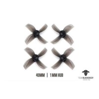 TBS Micro Brushless Props 4 Blade 40mm Black - 1mm Hub