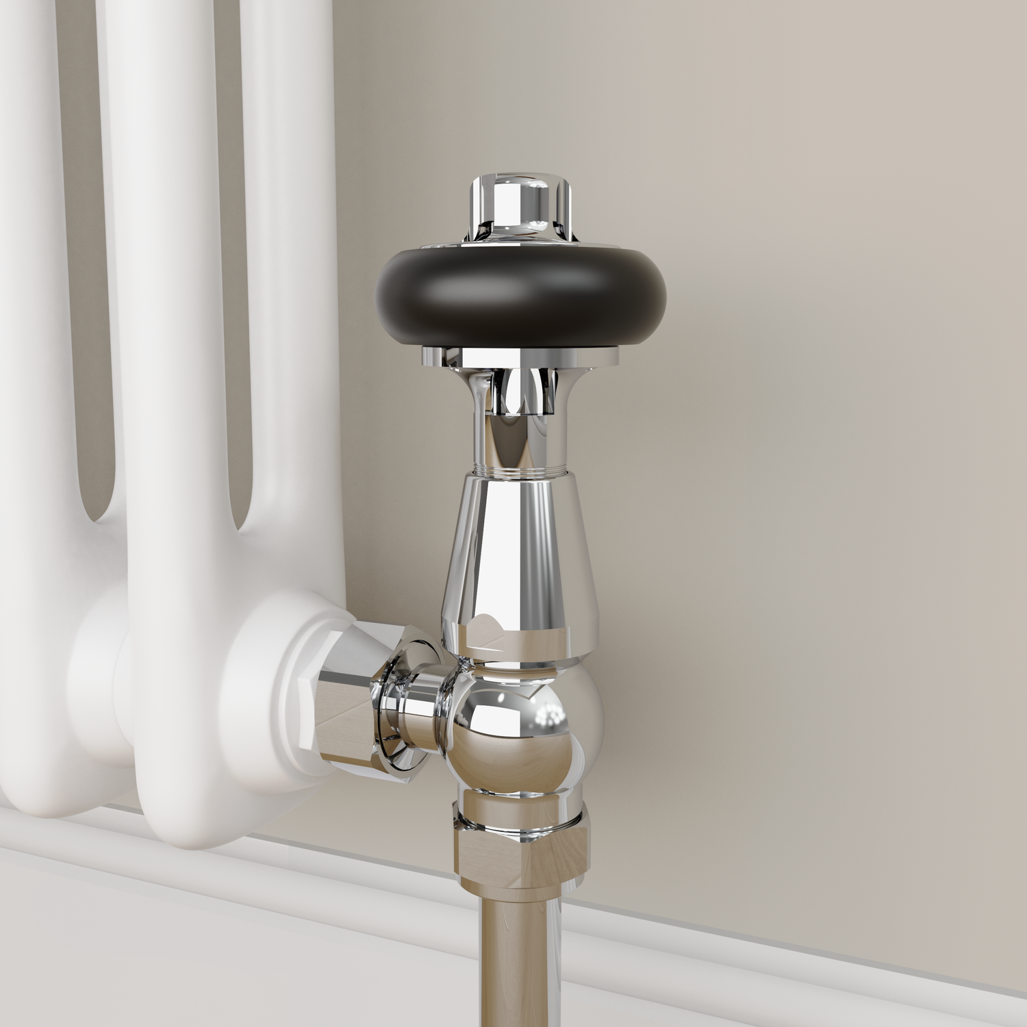 Maesta Traditional Trv Angled Thermostatic Radiator Valves With Lockshield TRVT-AG-9CH - Image 3