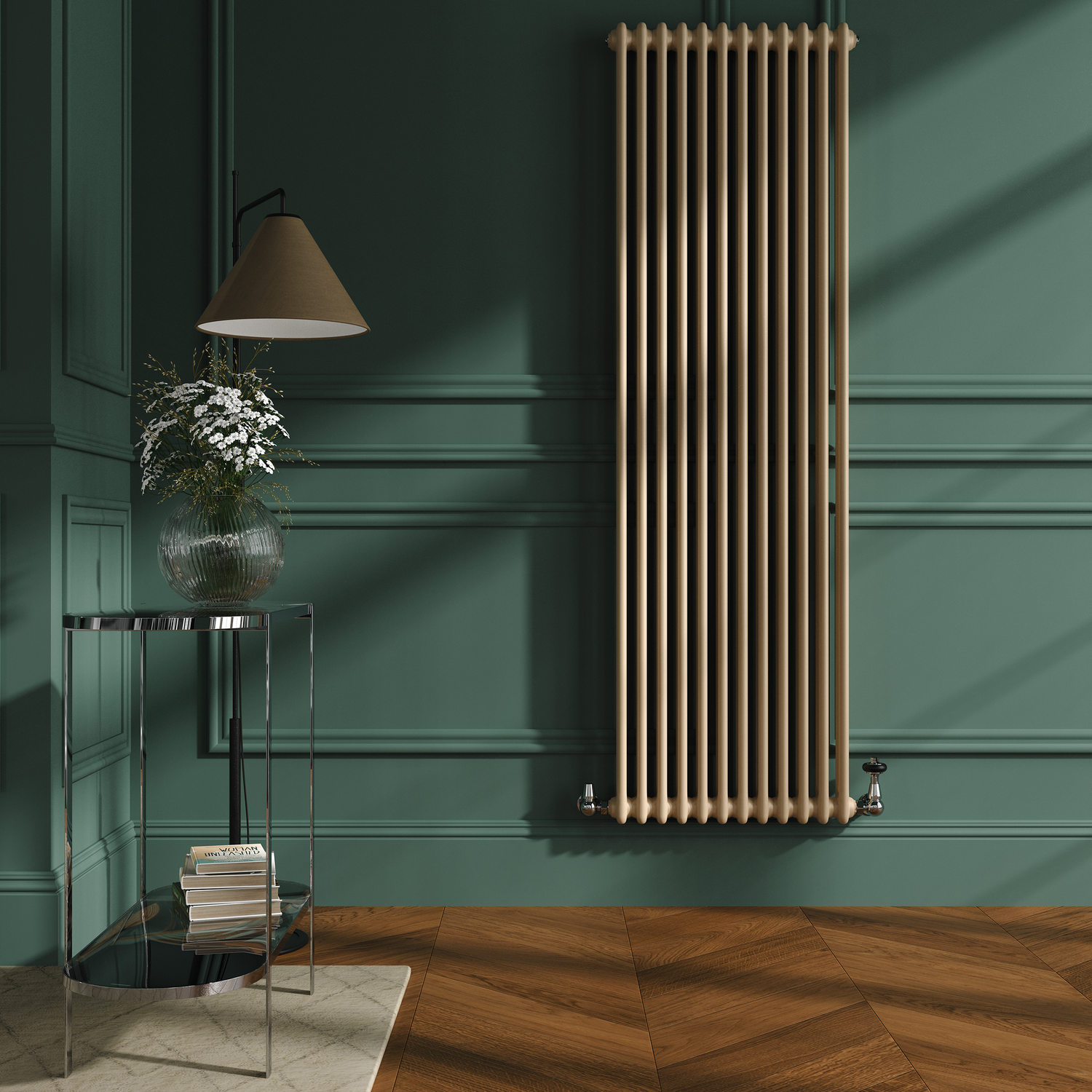 Reggio Elk Brown Vertical Double Column Traditional Radiator 1800X560mm 5279 Btu - Cast Iron Style - Image 3