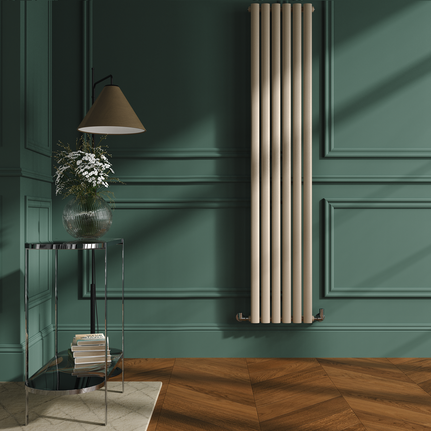 Sorrento Cleopatra Vertical Oval Designer Radiator 1800X354mm Single Panel 2530 Btu - Image 3