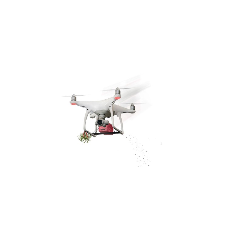 Christmas Drone - Dispense Snow - Dress Your Tree - Hover With Mistletoe