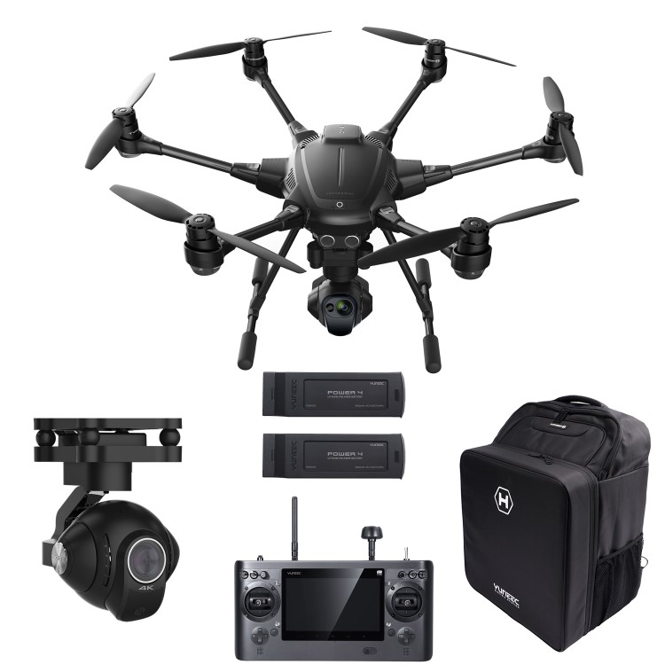 Yuneec Typhoon H Pro with CGOET Thermal + CGO3 4K cameras + Two Batteries & Softshell Backpack