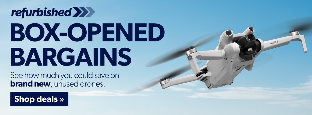 Box opened bargain drones.